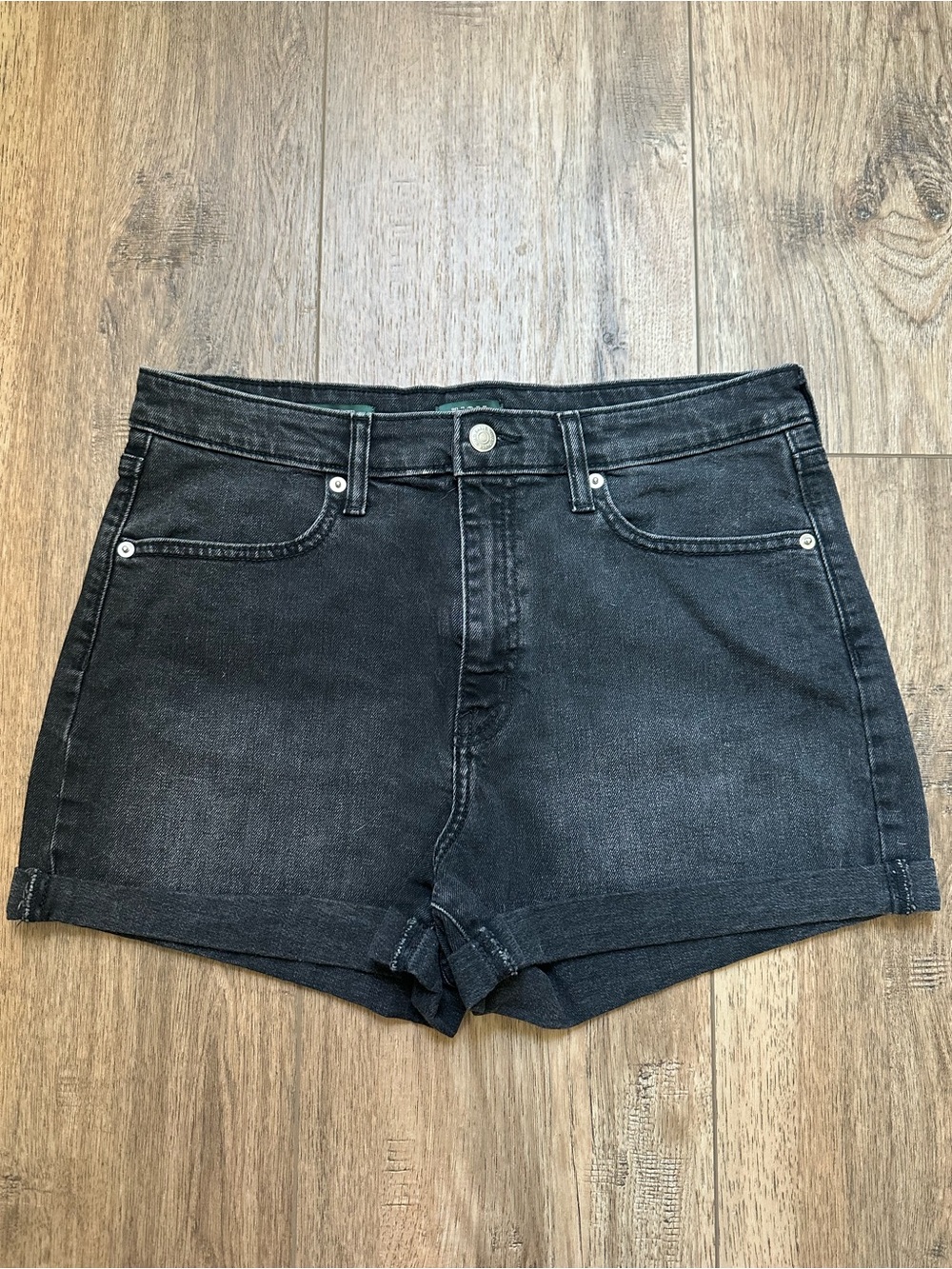 Wild Fable Highest Rise Denim Shorts,‎ Black, Neutral, Rolled Hem, Size 10/30R